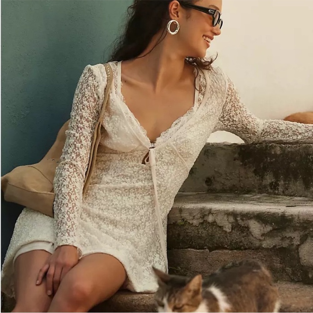 FREE PEOPLE NWT Petra White Mini Dress S